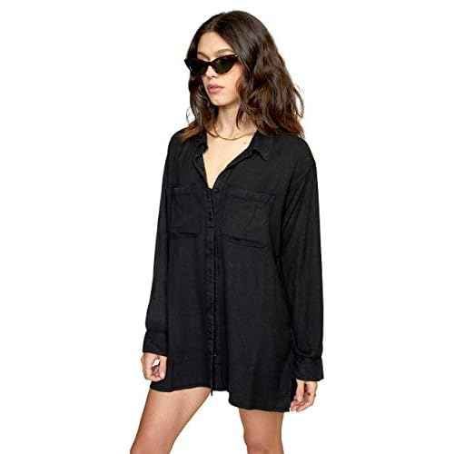 RVCA Womens Solstice Button Up CoverupSwimwear Cover Up