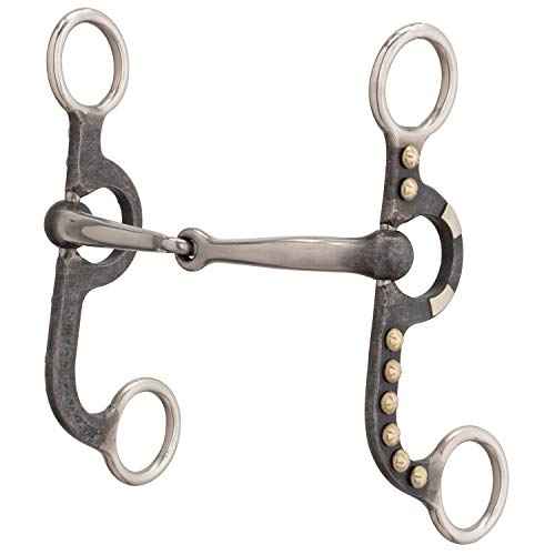 Weaver Leather 4-5/8" Pony Bit, 2-Piece Snaffle Mouth, Buffed Black