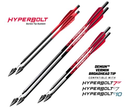Barnett Demun Helical Broadhead - 12pk Broadhead Designed Exclusively for Demun Hyperbolts with Threaded Tips.