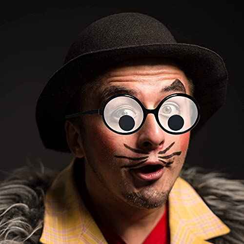 Googly Eyes Glasses Funny Shaking Costume Eye Glasses Novelty Shades Giant Googly Glasses for Adults Kids
