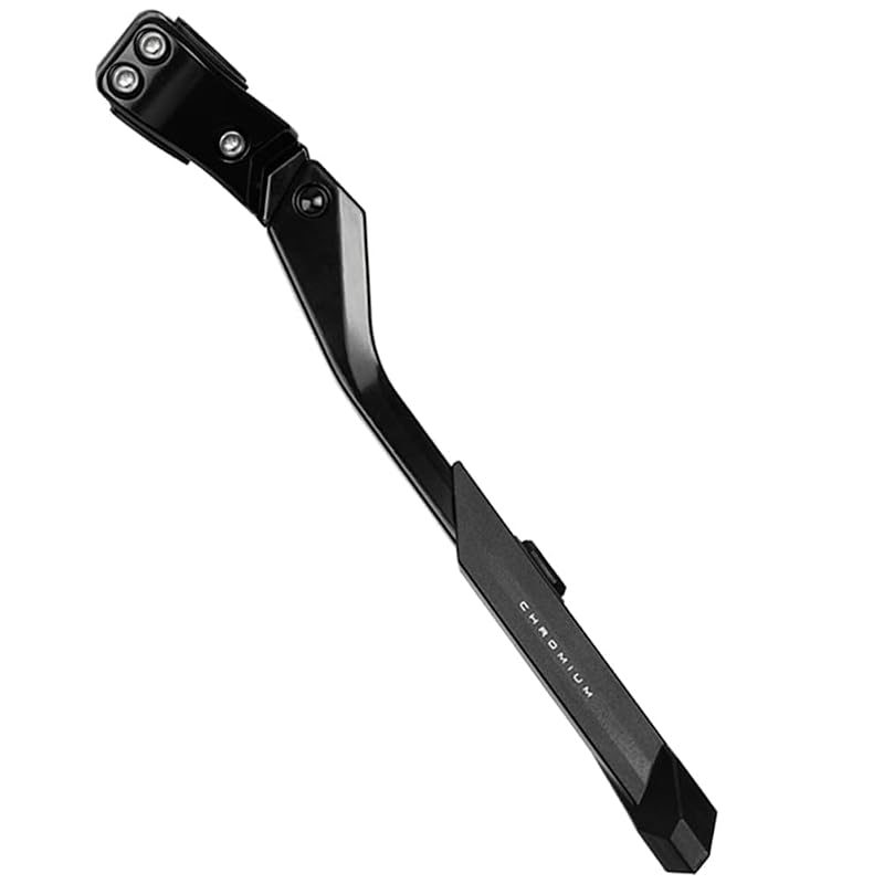 BV Adjustable Rear Bike Kickstand 24"-28" for Adult Bikes - 8 Height Levels, 77 lbs Capacity, Non-Slip Foot