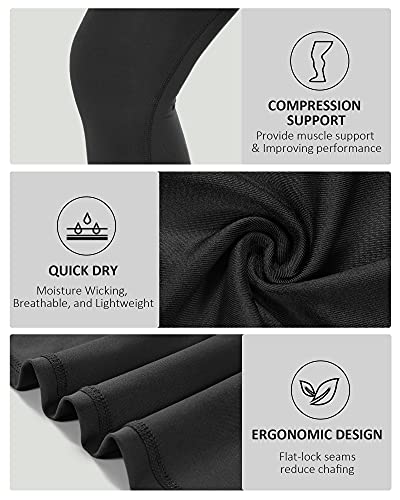 Roadbox Boys Compression Pants - XL Black and White Quick Dry Leggings Base Layer