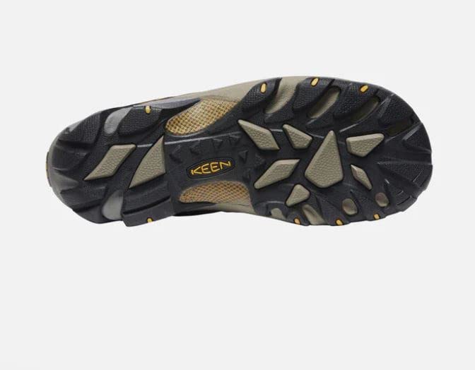 KEEN Men's Targhee 2 Low Height Waterproof Hiking Shoes, Cascade Brown/Golden Yellow, 12 Wide