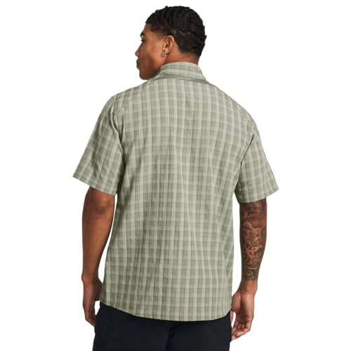 Under Armour Men's Drift Tide 2.0 Plaid Short-Sleeve T-Shirt X-Large Marine Green