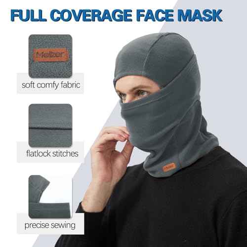 Winter Balaclava Ski Mask for Men Women - Windproof Thermal Face Mask for Snowboard Cycling Running for Cold Weather