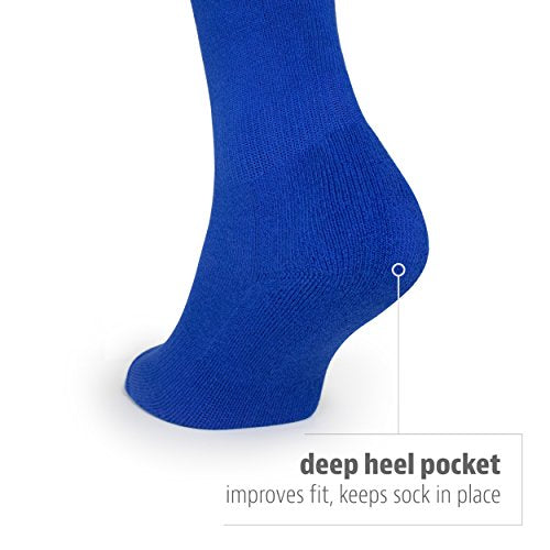 Unisex Baseball Socks 2 Pack Large Black Athletic Performance Over-the-Calf