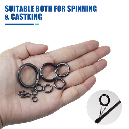 Purple Fishing Rod Eyelet Repair Kit - 27pcs Ceramic Guide Rings & Tweezers