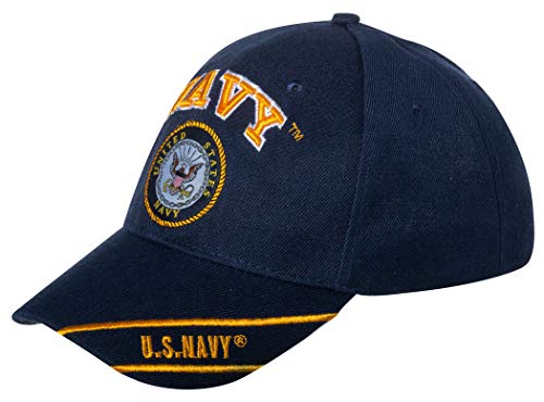 United States Navy Embroidered Baseball Cap One Size Navy Blue - Officially Licensed