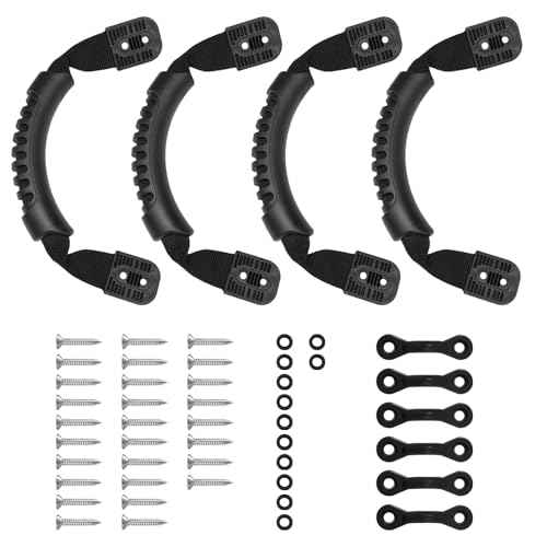 NEW-Vi 4PCS Kayak Carry Handles, Kayak Handles with 6 C-Shaped Buckles, Kayak Replacement Handles, Kayak Handle Replacement, Lifetime Kayak Accessories, Kayak Pull Handle, Carry Handle Mount
