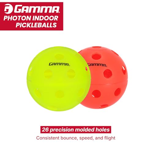 Yellow 6 Pack Indoor Pickleballs - USAPA Approved, High Visibility, Durable, Precise Flight