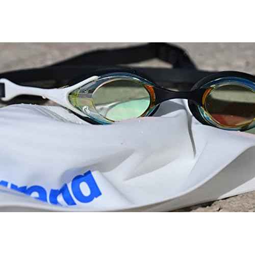 ARENA Unisex Adult Cobra Swipe Anti-Fog Racing Swim Goggles Polycarbonate Mirror/Non-Mirror Lens Hydrodynamic Design