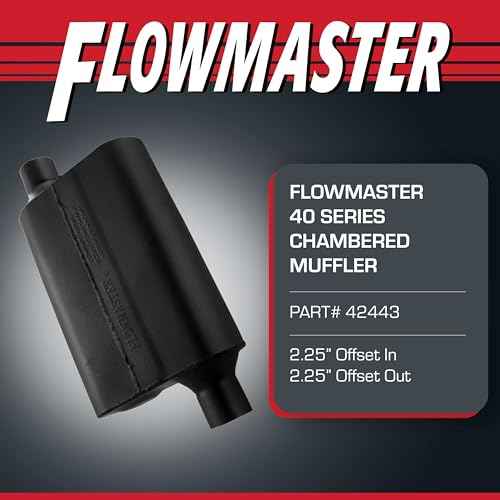 Flowmaster 40 Series Original Chambered Muffler ? 2.25¡± Offset In / 2.25¡± Offset Out ? Aggressive Sound ? 16-Gauge Aluminized Steel ? For Muscle Cars, Street Rods, Trucks & SUVs (42443)