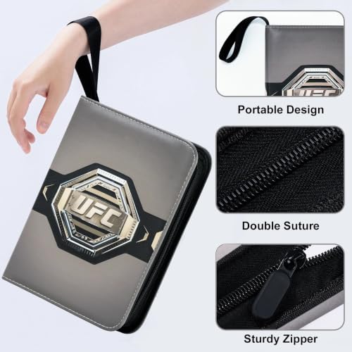 Combat-400 Sports Card Binder - 400 Pocket Waterproof PU Storage Album