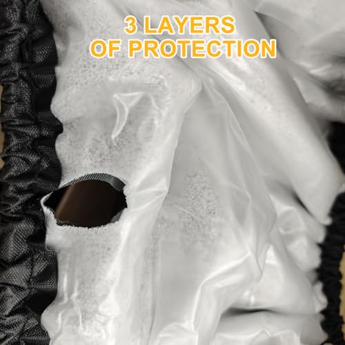 40-Inch Small Trampoline Spring Cover - Black, 6-Leg Variation