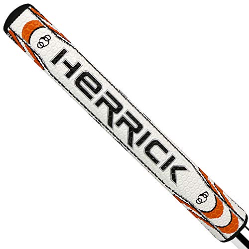 Golf Putter Grip PU Leather Midsize Lightweight 60g Texture - Orange & White