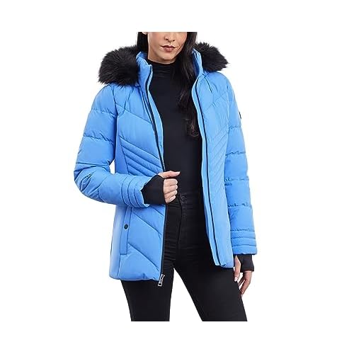 LONDON FOG womens Zip Front Active Puffer