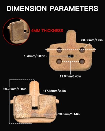4mm Scooter Brake Pads for Ninebot Max G3 - Heat and Wear Resistant, 1 Pair
