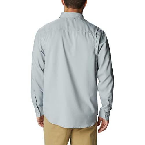 Columbia Men's Utilizer Woven Long Sleeve, Grey, Medium