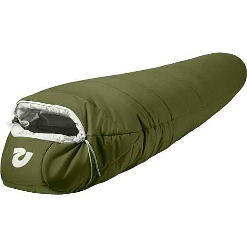 Retrospec Dream Mummy Sleeping Bag - 5, 15, & 30¡ÆF Cold Weather Camping & Travel Essential Gear with Water - Resistant Shell & Synthetic Fill - Zippered Pocket & Stuff Sack