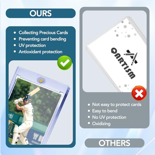 ZENOWICK 100ct Magnetic Card Holders - 35pt One Touch Acrylic Display Cases