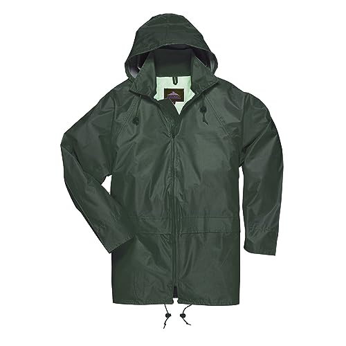 X-Large Waterproof Packable Rain Jacket - Olive Green