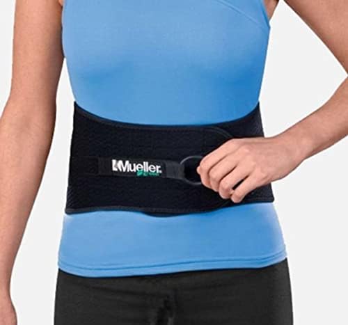Mueller Green Adjustable Back Support Belt for Lower Back Pain - Green Line