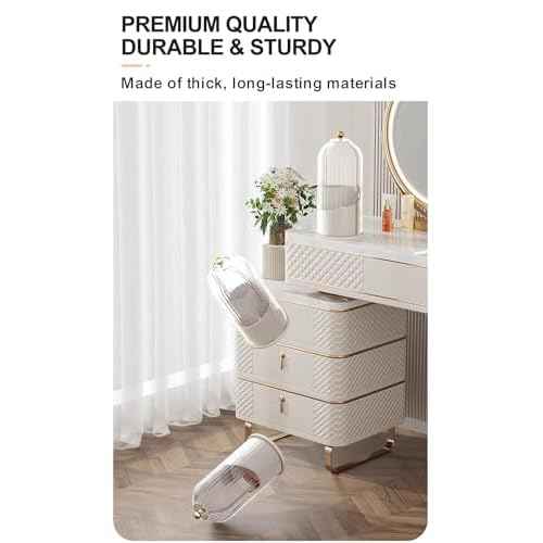 Makeup Brush Holder with Lid 360¡Æ Rotating, Clear Dustproof & Waterproof Make Up Brush Holder Organizer, Transparent Makeup Brush Organize, Green