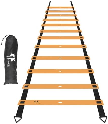 20ft Sports Agility Ladder for Men Women and Kids, Speed Youth Soccer Agility Training Equipment for Football, Exercise, Soccer, Tennis, Legs Workout with Carry Bag