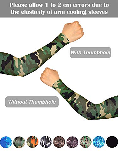 Cooling Arm Sleeves UV Protection Ice Silk Unisex Sports 10 Pairs