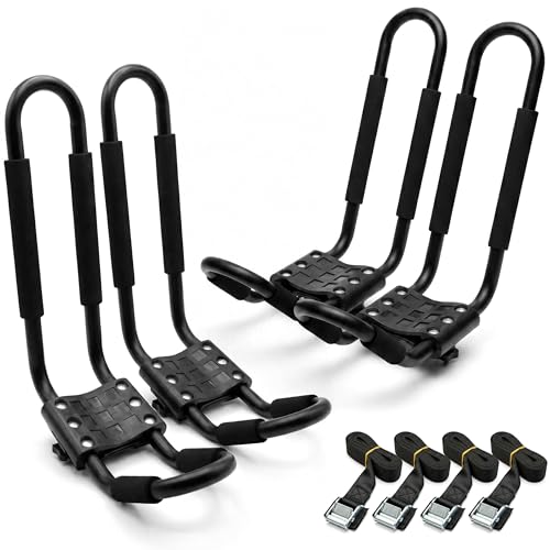 Vallix 2-Pair Kayak Roof Racks for Car SUV Truck - Heavy Duty Crossbar Carrier
