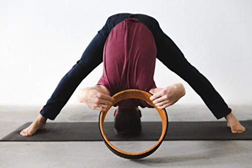 SukhaMat Pro Yoga Wheel - 12.5" x 5" - Deepens Yoga Poses, Relieves Back Pain & Enhances Stretching - Includes Online Video Guide & Printed Instructions