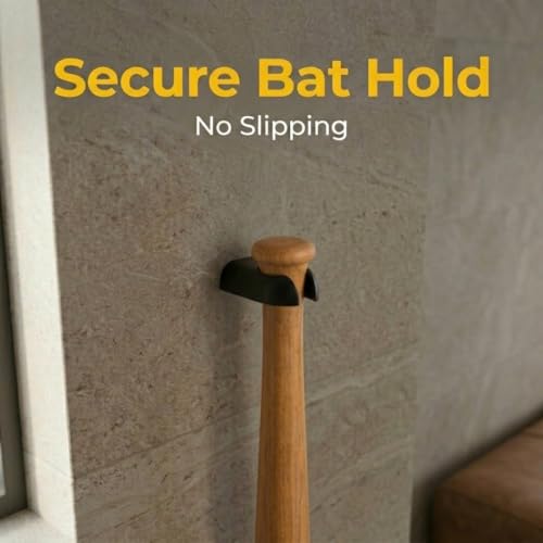 Wall Mount Baseball Bat Holder Vertical Display Rack for Softball & Collectibles