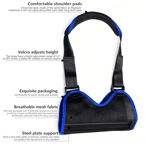 Child Arm Sling: Dual Steel Plate Support for Enhanced Stability & Safety, Breathable Mesh & Soft Sponge Lining, Skin-Friendly, Ergonomic Design for Kids, Prevents Circulation Issues