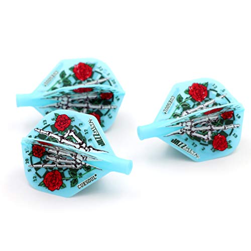 Dart Flights Standard Shape - Blue Jazzmatal, Compatible with AK7 Shafts