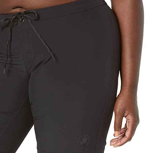 Body Glove Women's Smoothies Harbor Solid 8" Vapor Boardshort, Black, Large
