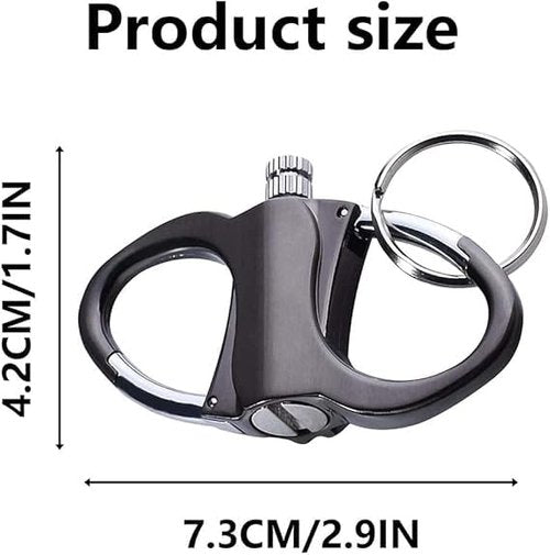 ELCELC Keychain Lighter 2 Pack, Fire Lighter Key Chain, Fire Starter Key Ring, Permanent Match Keychain, Novelty Metal Match Keychains, Mini Lighters for Outdoor Car and Home (No Fuel)