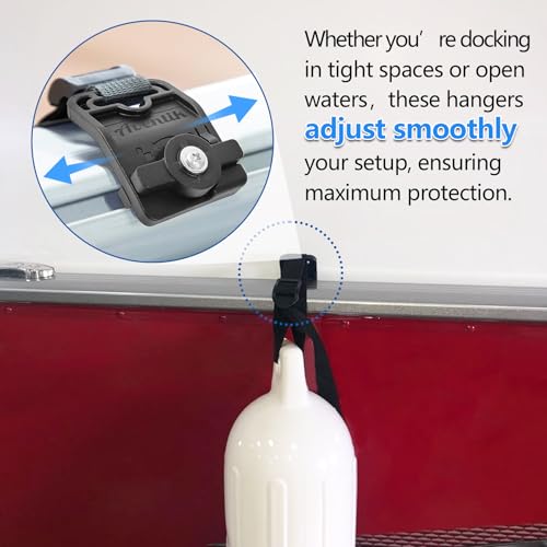 2 Pack Adjustable Boat Fender Hangers for Lund Sport Track System No Drilling Easy Install