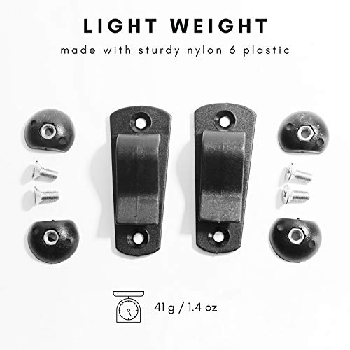 Bicycle Pannier Hooks for Rear Racks Up to 13mm - DIY Mounting Hardware Kit with Bolts and Nuts - Fits Standard 13mm Tubing