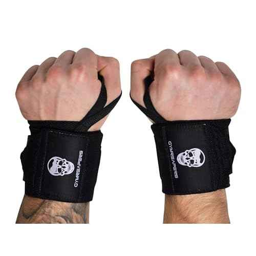Gymreapers Weightlifting Wrist Wraps (IPF Approved) 18" Professional Quality Wrist Support with Heavy Duty Thumb Loop - Best Wrap for Powerlifting Competition, Strength Training, Bodybuilding