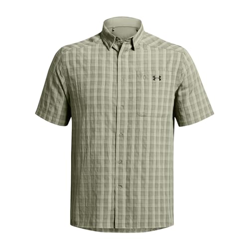 Under Armour Men's Drift Tide 2.0 Plaid Short-Sleeve T-Shirt X-Large Marine Green
