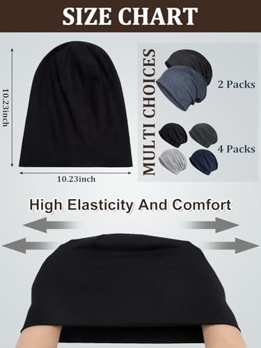 Large Grey Coffee Cotton Slouchy Beanie Hat for Women & Men