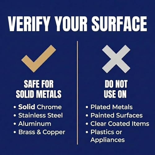 Flitz Metal Polish Paste 1lb for Chrome, Stainless Steel & Aluminum - Solid Metal Cleaner