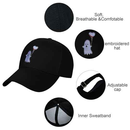 Embroidered Baseball Cap for Women Men Adjustable Baseball Hat Black Baseball Cap Trucker Hat