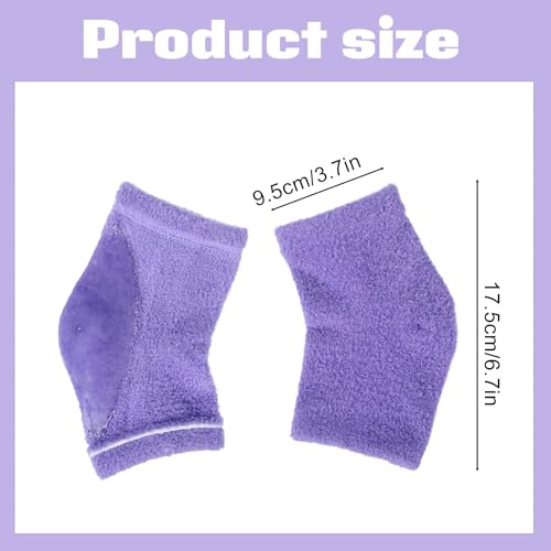 Elbow Moisturizing Sleeve for Dry Skin Relief - 2 Pairs, Blue & Purple