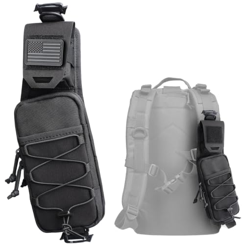 WYNEX Molle Backpack Pouch Left Black Tactical Gear Accessory