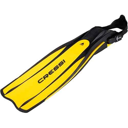 Cressi Pro Light Adjustable Open Heel Fins, Yellow, S/M
