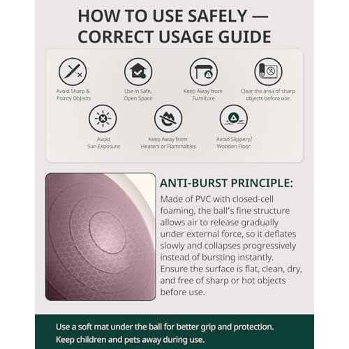Trideer Exercise Ball Yoga Ball ? Office Seating & Balance Ball Chair, Stability Ball for Pilates, Physical Therapy,Core Training & Balance Improvement & Stretching