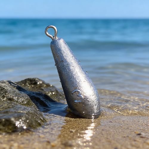 Fishing Weights Sinkers - 2 Ounce Drop Shot Lead Weights for Bass Fishing - 8 Pack