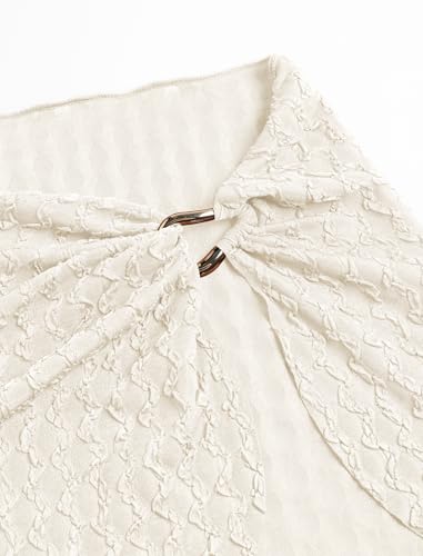 Women’s Sarong Cover Up Beach Wrap Mini Skirt - Off-White, Small
