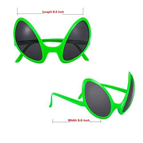 Novelty Alien Glasses for Halloween Party Accessories, Alien Costume Accessories Eyeglasses with Deluxe Gift Glassesbox